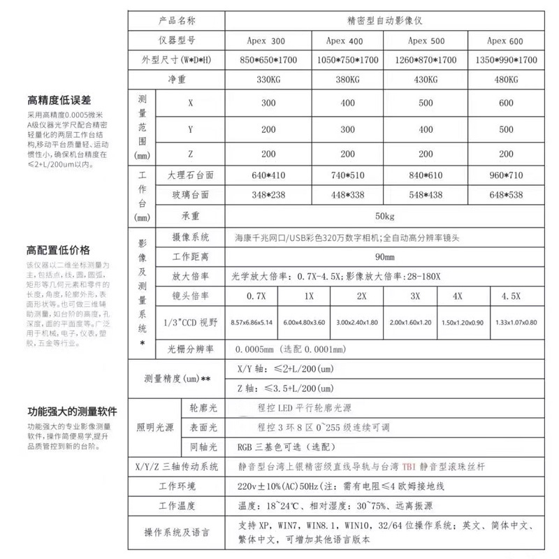 全自動(dòng)影像測(cè)量?jī)x參數(shù)3