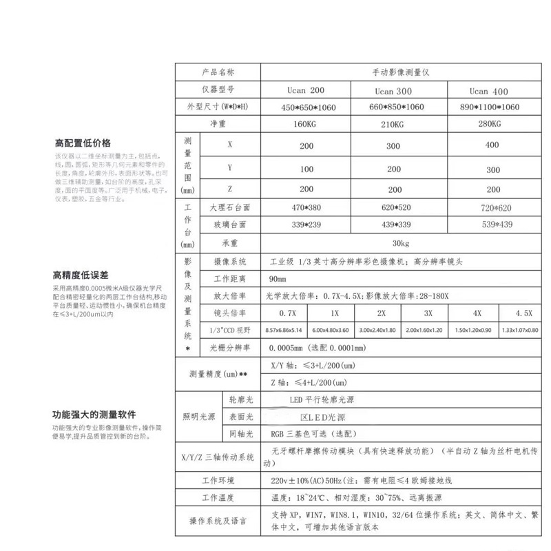精密手動(dòng)測量儀參數(shù)2